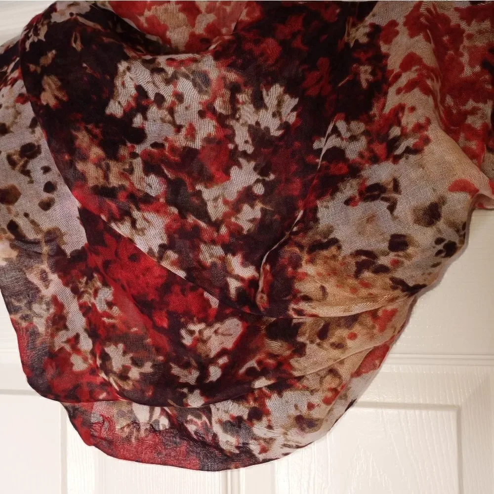 Dana Buchman Scarf Women' Multicolored AutumnColorsFloralPrint Polyester 28